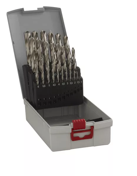 Assortiment de 25 forêts à métaux HSS-G de 1mm à 13mm